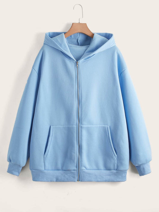 Plain Sky Blue Zipper