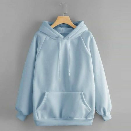 Plain Sky Blue Hoodie