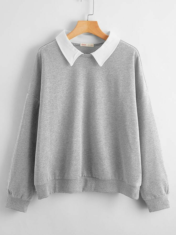 Basic Collar Sweatshirt