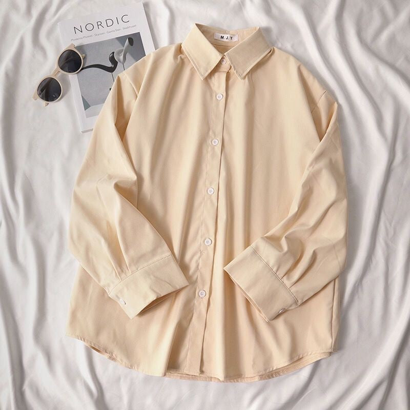 Beige Button Down Shirt