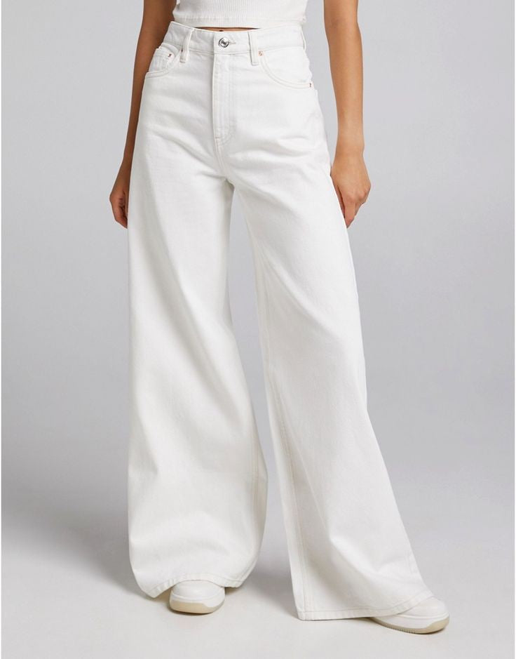 White Wide Leg Jeans