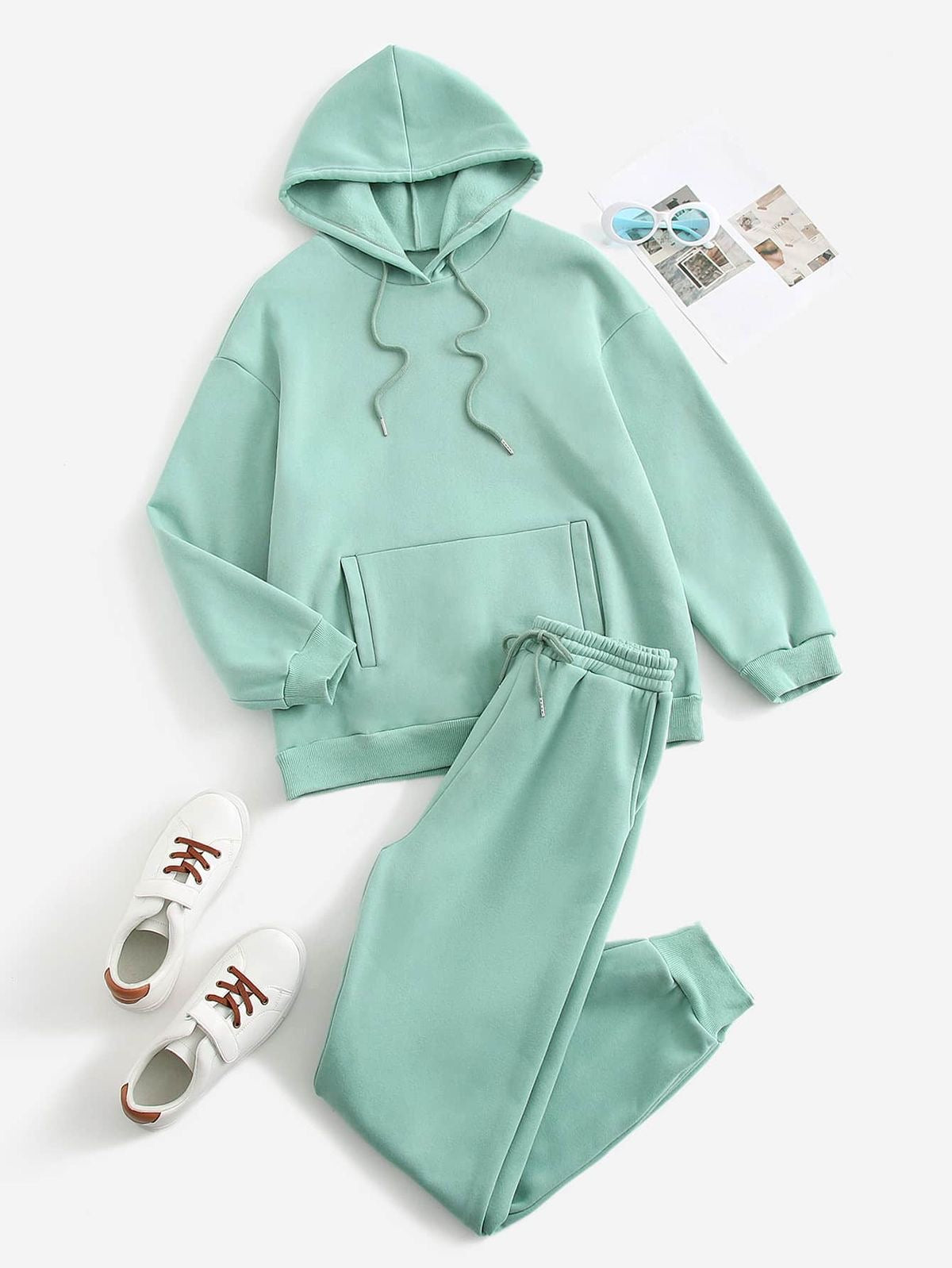 Sea Green Hoodie Tracksuit