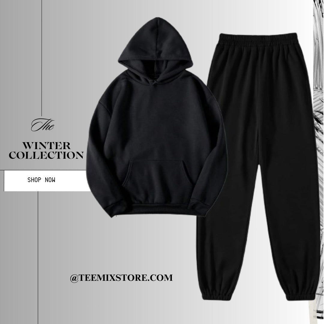 Black Hoodie Tracksuit