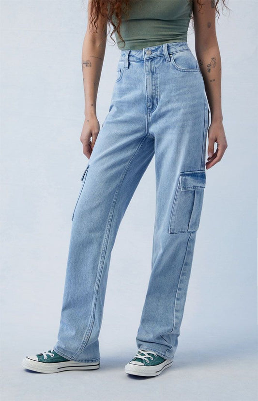 Light Blue Cargo Jeans