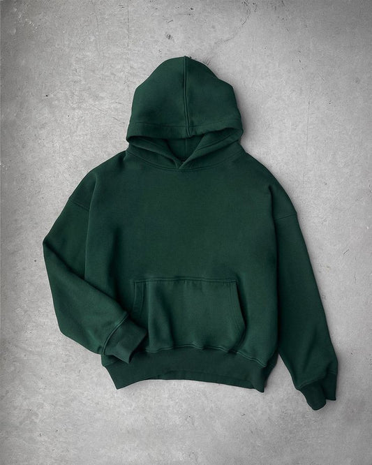 Plain Bottle Green Hoodie