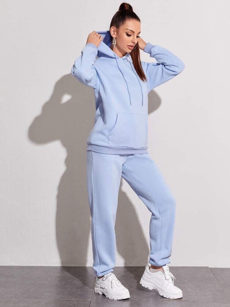 Sky Blue Hoodie Tracksuit