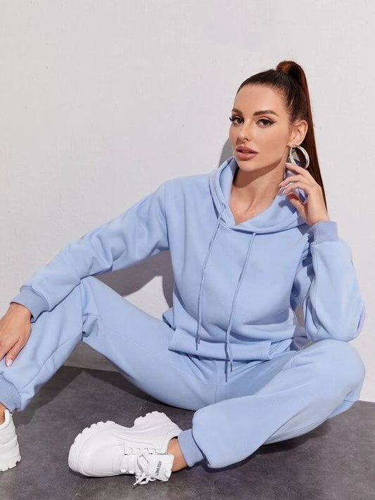 Sky Blue Hoodie Tracksuit