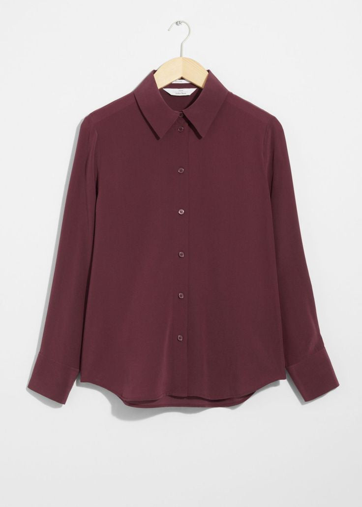 Maroon Button Down Shirt