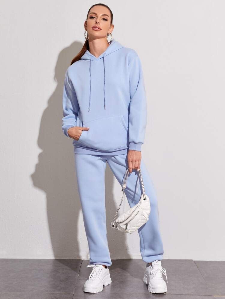 Sky Blue Hoodie Tracksuit