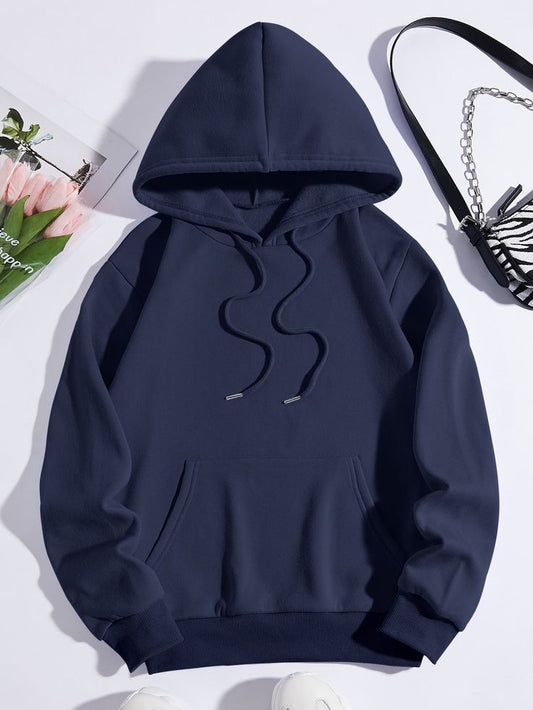 Plain Navy Blue Hoodie