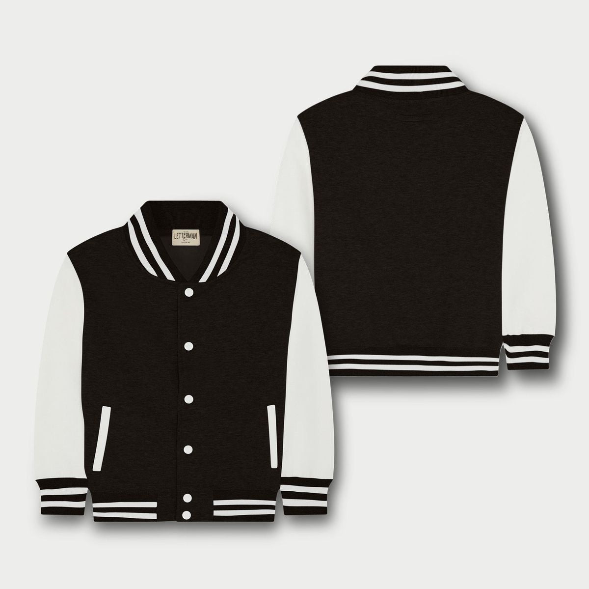 Black Baseball Varsity Jacket Tracksuit