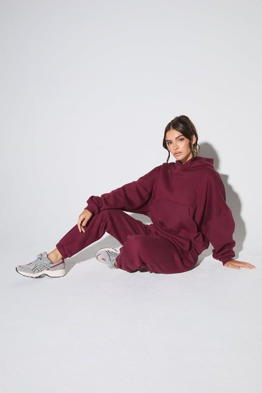 Maroon Hoodie Tracksuit