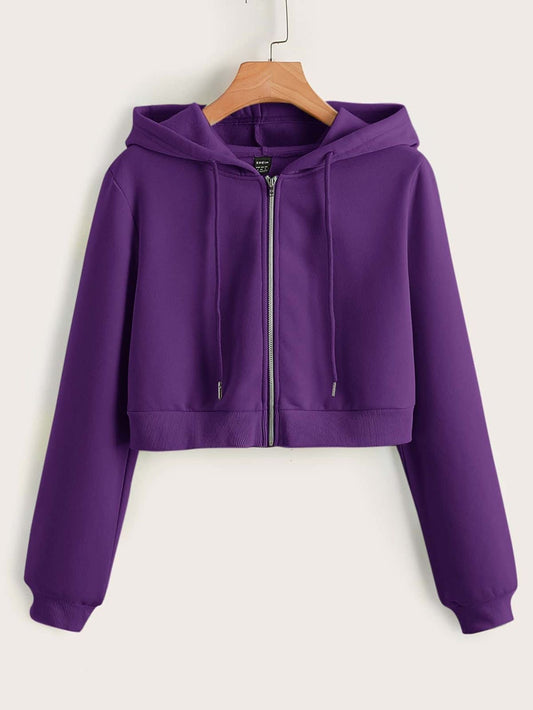 Purple Crop Zipper