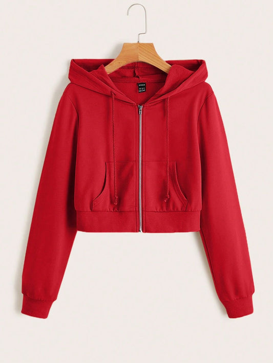 Red Crop Zipper