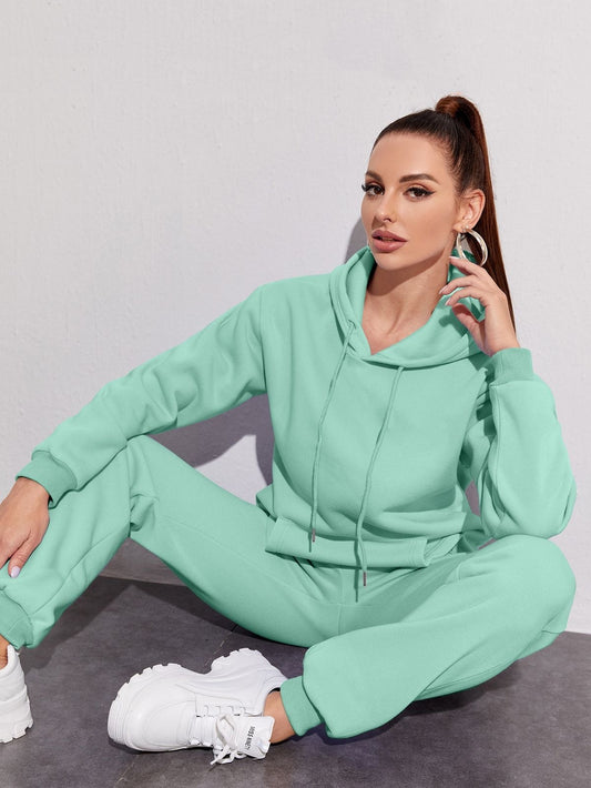 Sea Green Hoodie Tracksuit