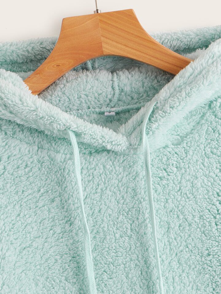 Sea Green Teddy Hoodie