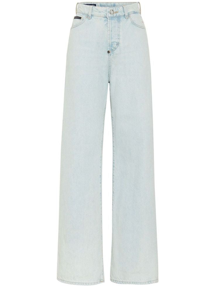 Ice Blue Wide Leg Jeans