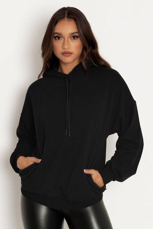 Plain Black Hoodie