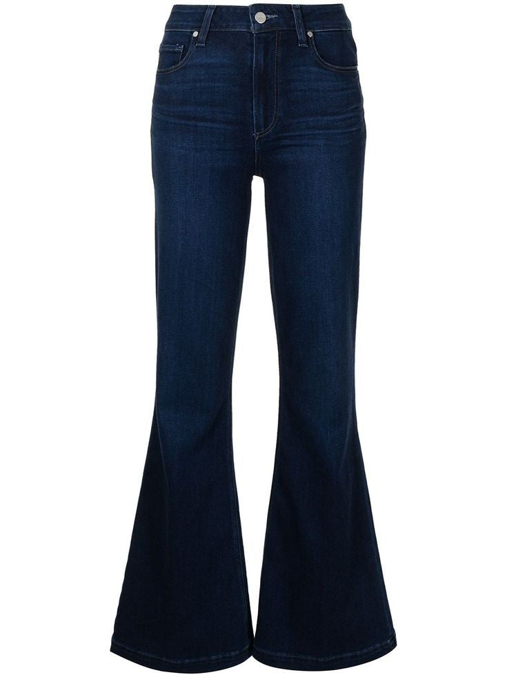 Mid Dark Blue Bell Bottom Jeans